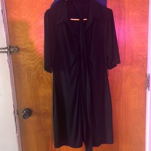 Little black dress size 14 ,buttons down the middle comes with belt